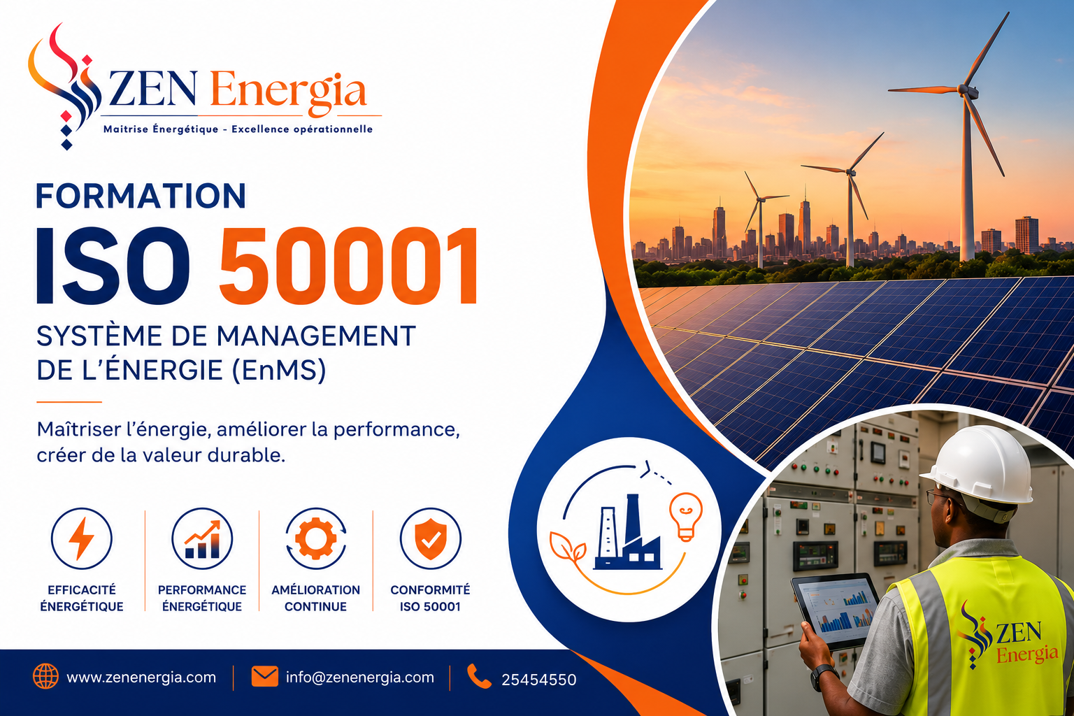 Formation ISO 50001 – Système de Management de l’Énergie (EnMS) & Audit Énergétique